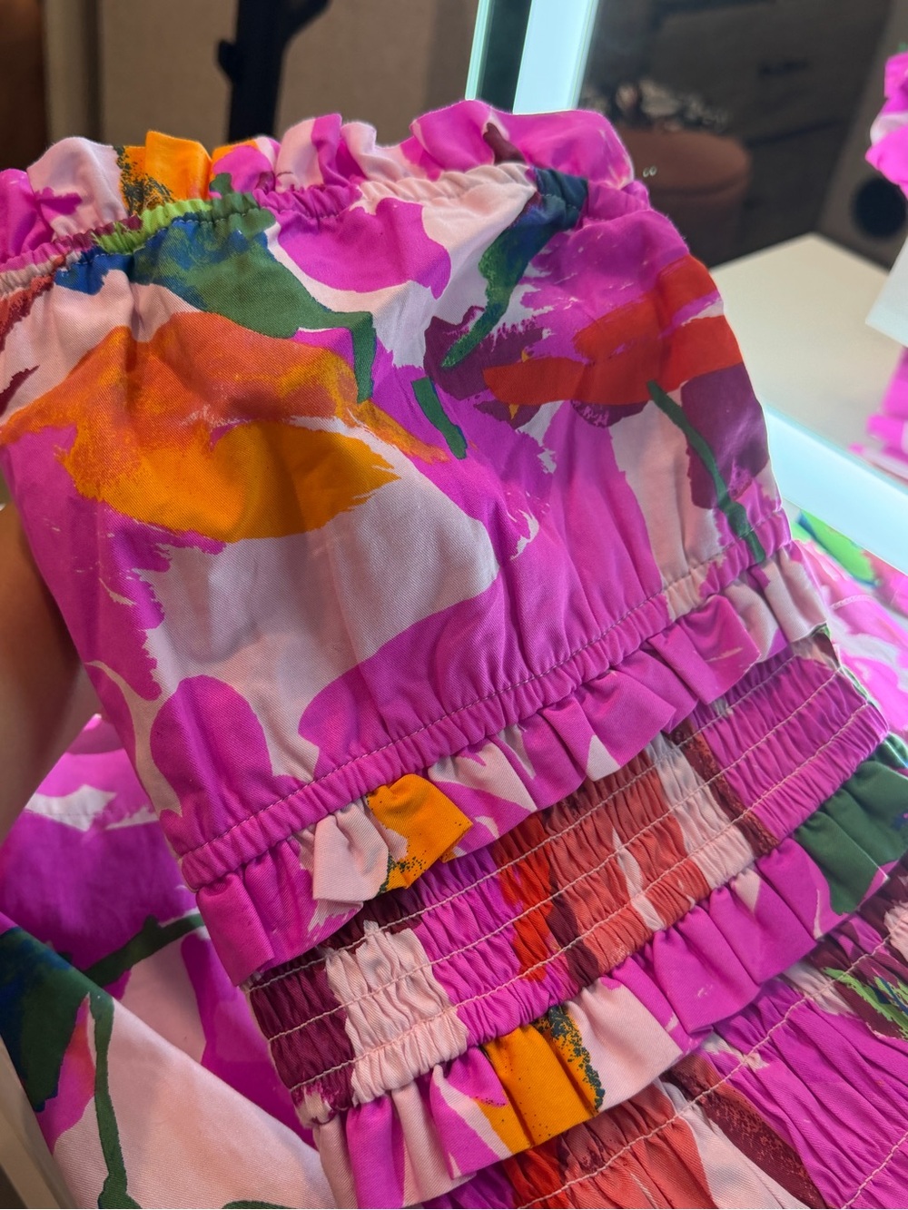 Women’s Pink Floral Long Sleeve Dress